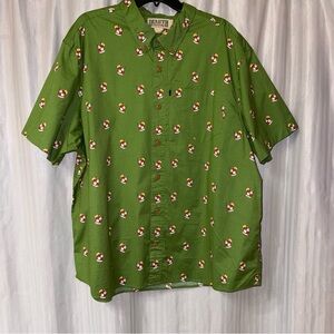 Duluth Untucked Green Cocktail pattern Casual Button Down Shirt 2XL